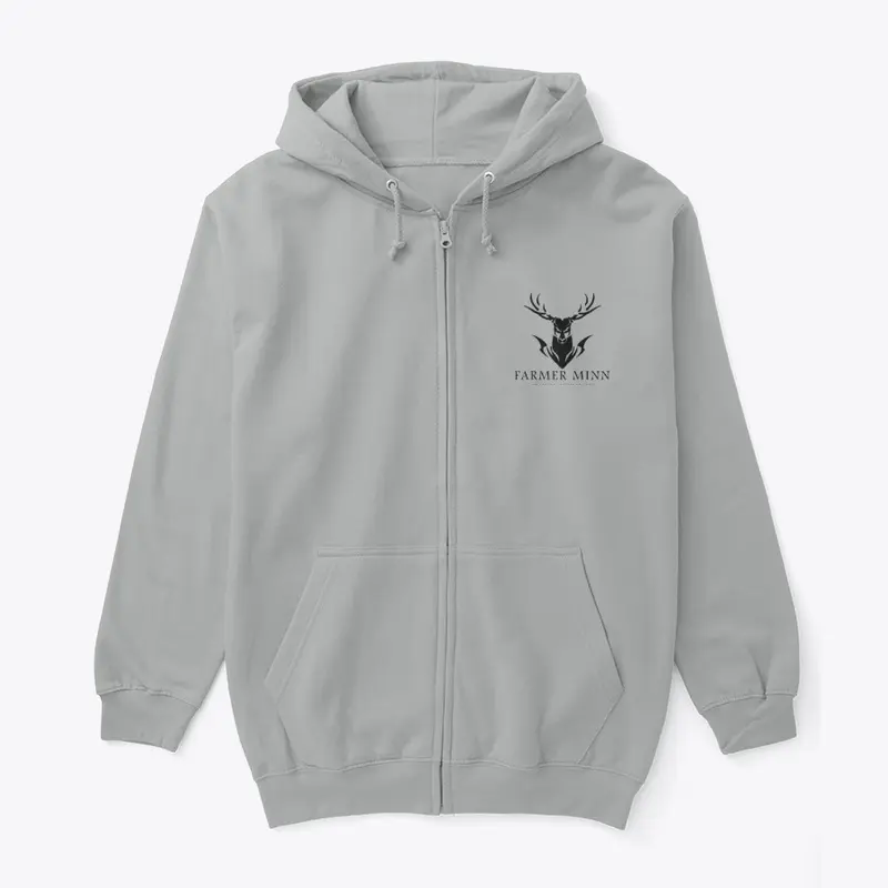 Zip Up Hoodie - Black Logo