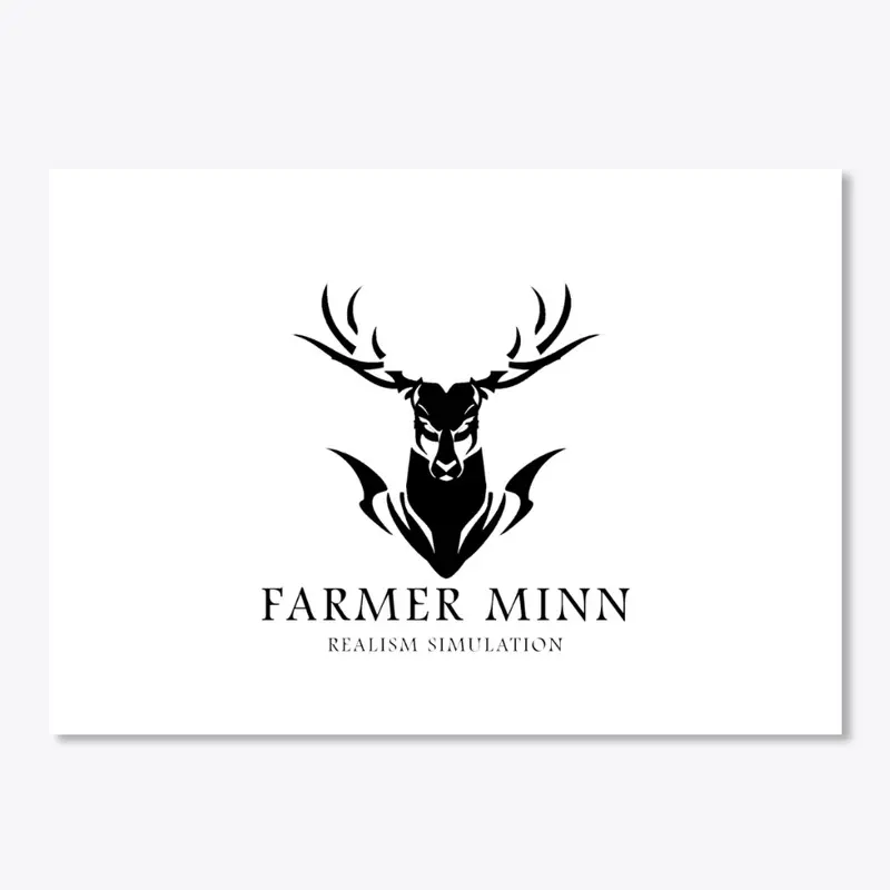 Farmer Minn Sticker - Black Logo