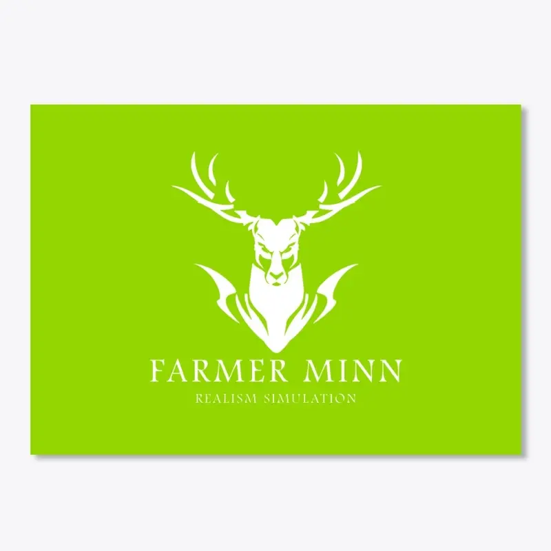 Farmer Minn Sticker - White Logo